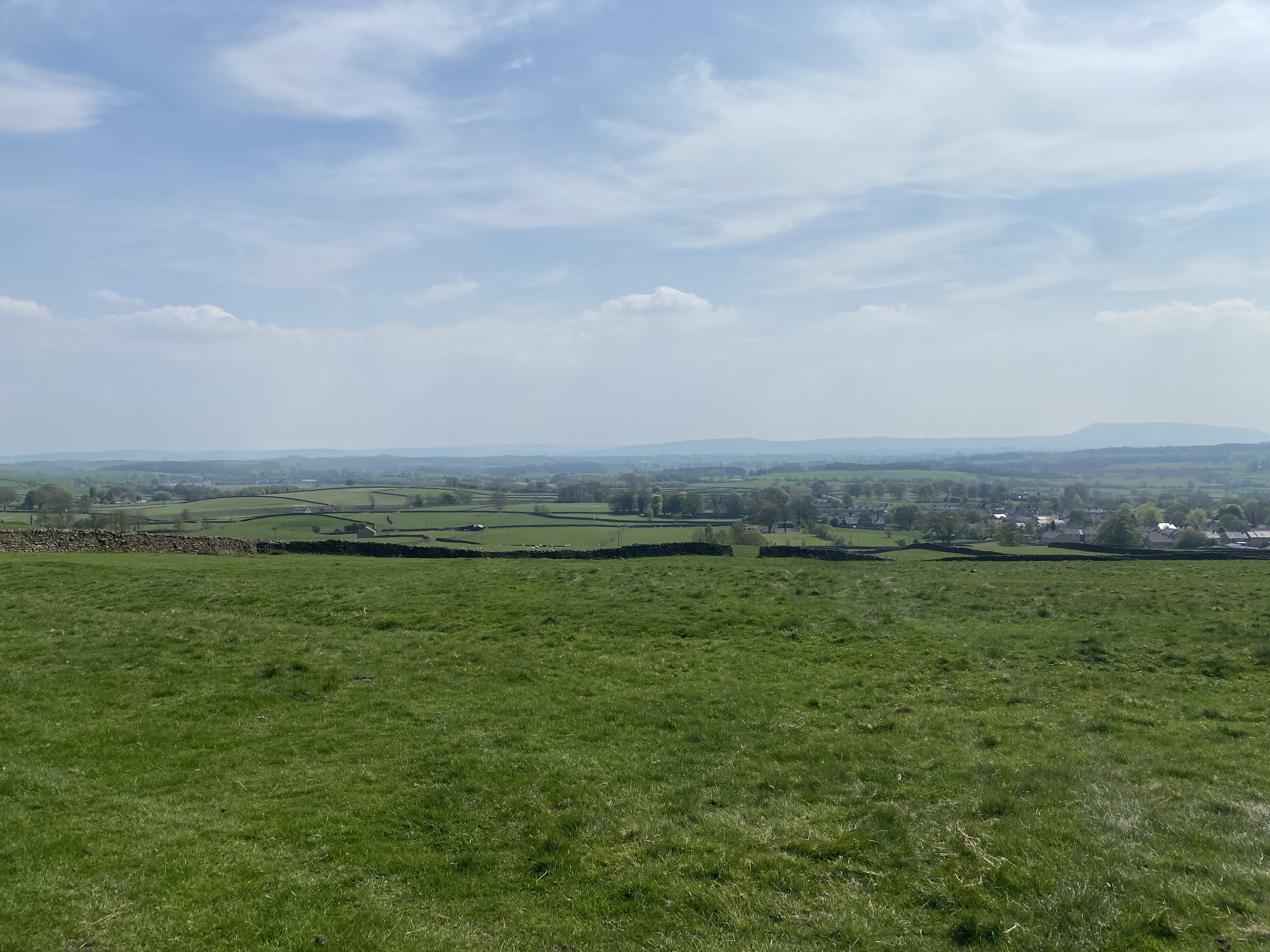 A scenic view of the Yorkshire Dales from the Bentham Line.