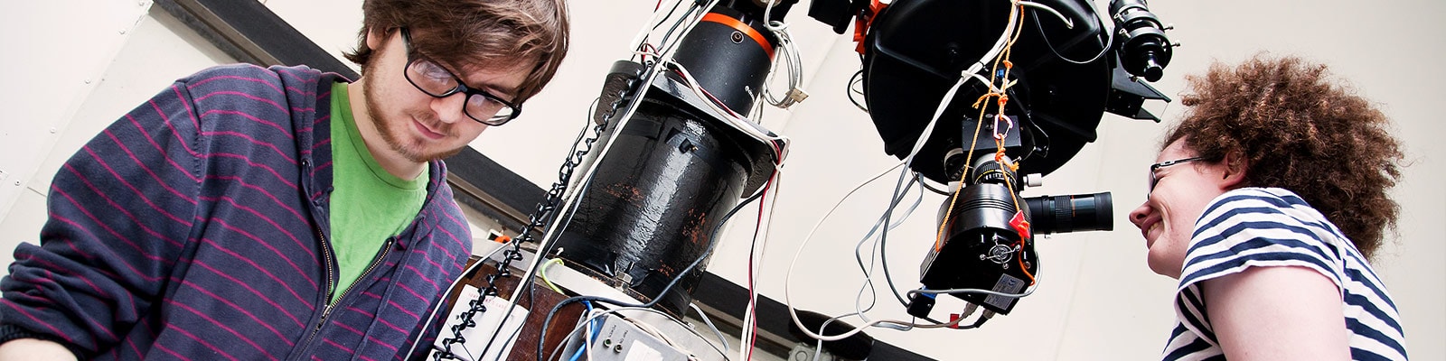 Students in the observatory