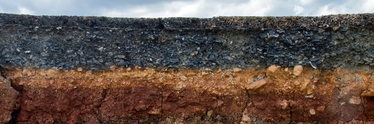 Layers of soil