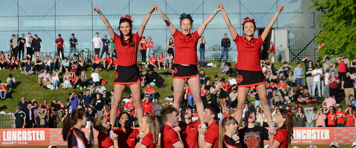Lancaster's cheerleader team.