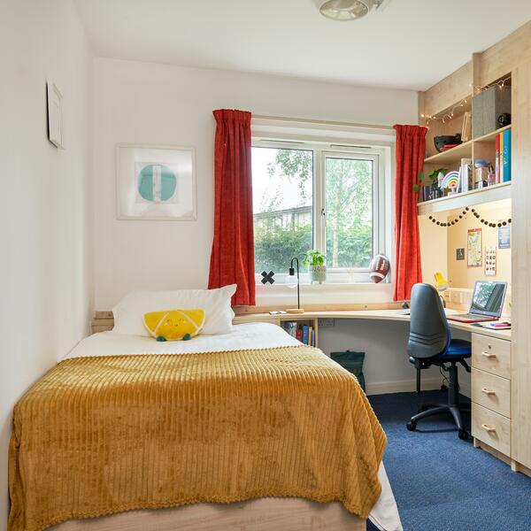 A picture of a student bedroom